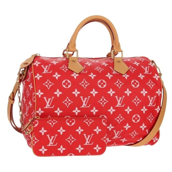 Louis Vuitton Handbags - LOUIS VUITTON Monogram Speedy P9 Bandouliere 40 Bag Rouge M24420 Auth 150936SM